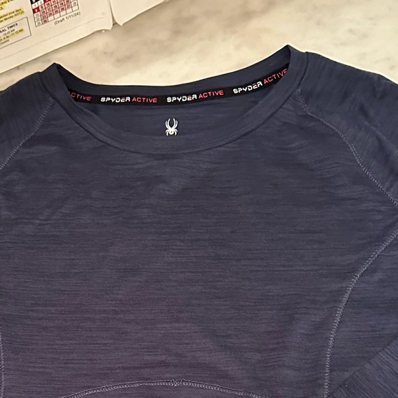 Women’s size large Spyder Active shirt, navy blue - Picture 5 of 5